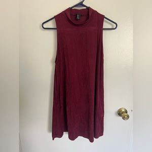 Burgundy felt dress